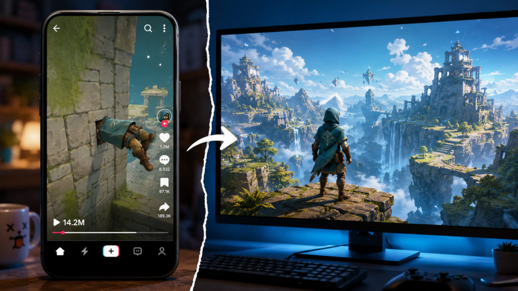 indie game marketing TikTok organic content versus polished trailer comparison